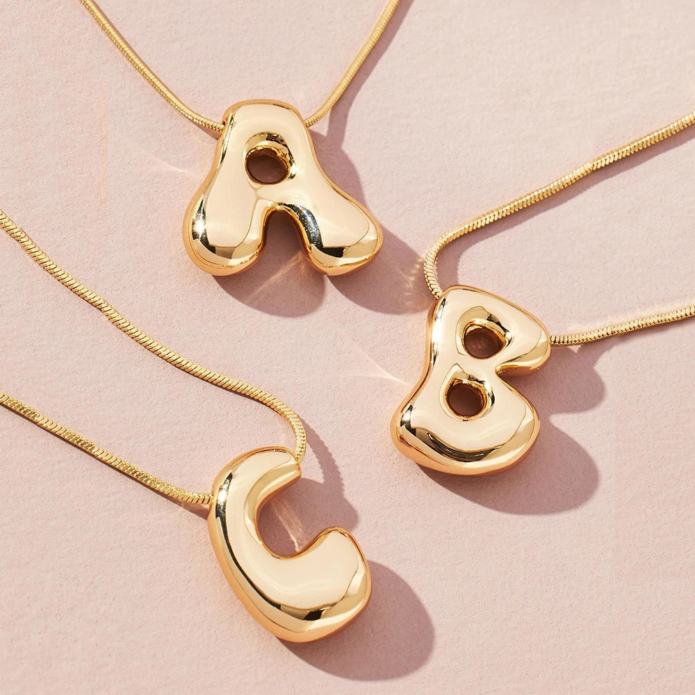 Bold & Cute Initial Letter Necklace