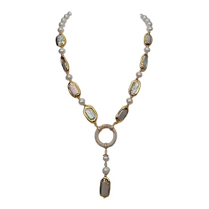 Elegant Freshwater Pearl Y Necklace