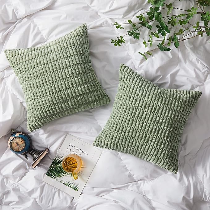 Green Throw Pillows Case
