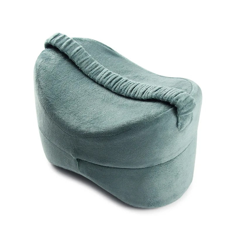 getblissyneck soft green memory foam Between Leg Pillow with adjustable strap for knee support