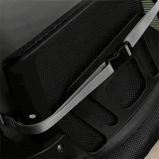 Black Car Neck Pillow from getblissyneck with ergonomic design and adjustable strap for comfort