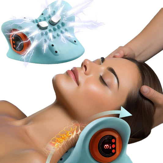 Getblissyneck electric Neck Massager with digital display providing neck pain relief and muscle relaxation