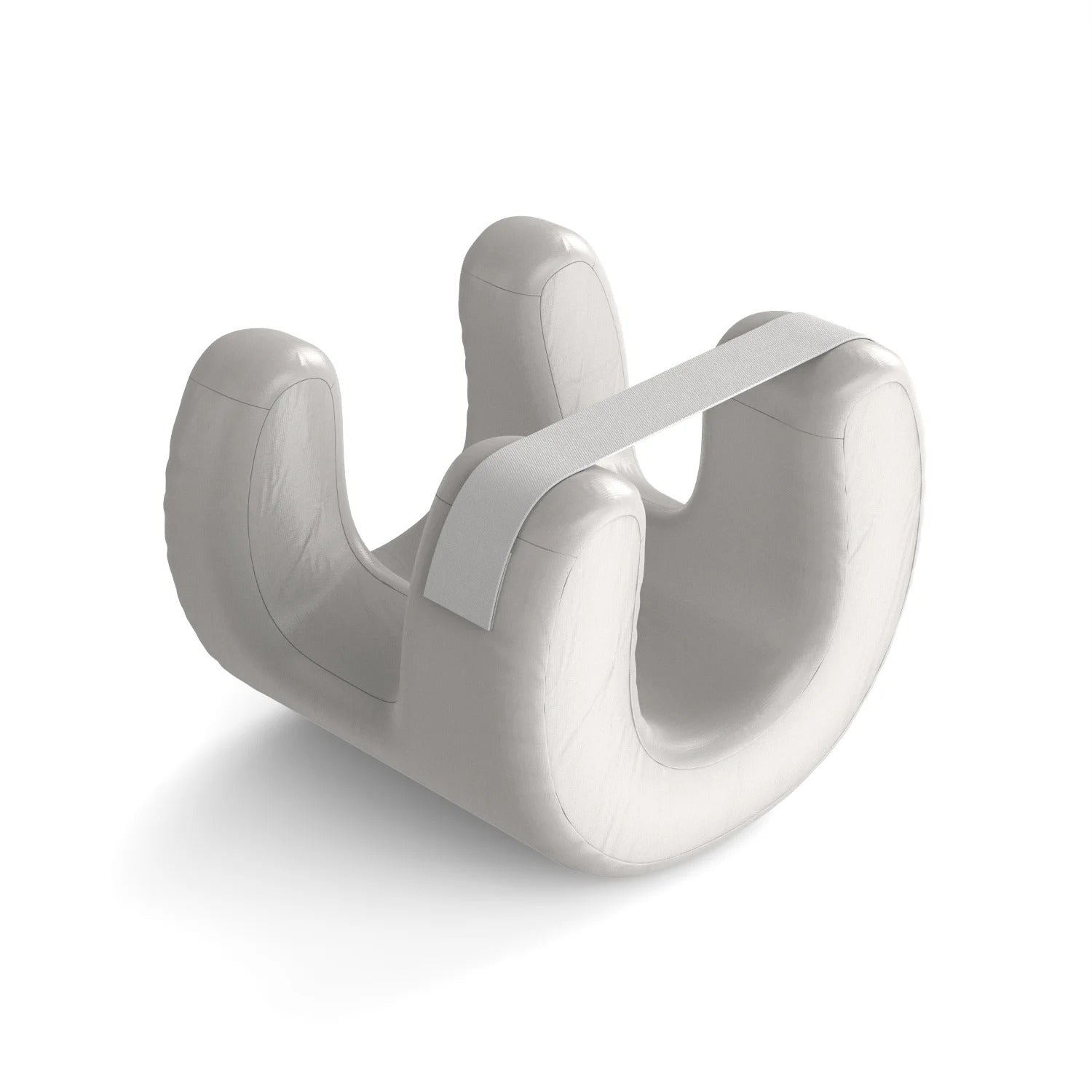 White ergonomic Face Pillow with adjustable strap for comfortable face support