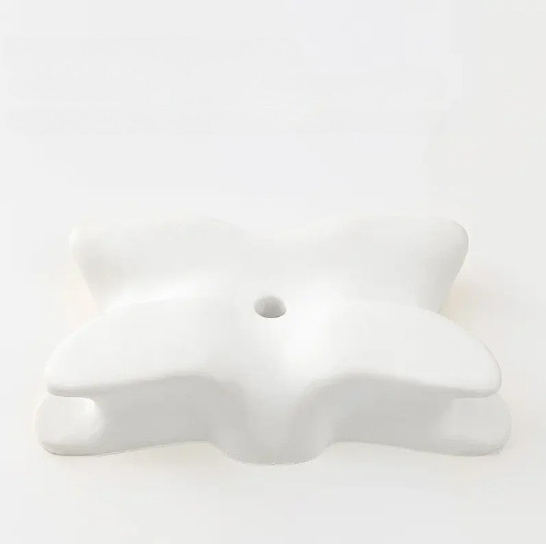White Relax Cervical Cushion by getblissyneck designed to support neck alignment and relieve pressure