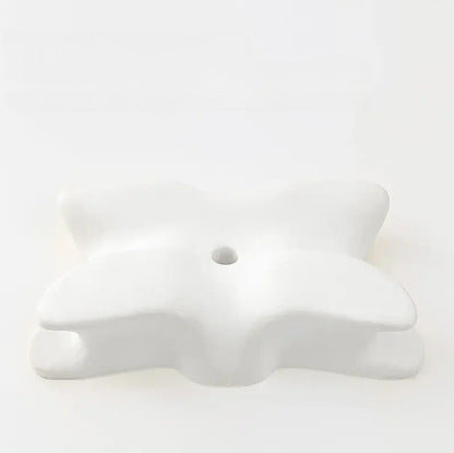 White Relax Cervical Cushion by getblissyneck designed to support neck alignment and relieve pressure