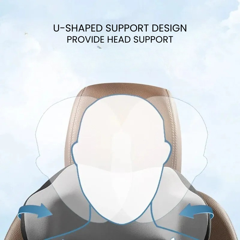 U-shaped Car Neck Pillow designed for head support on a car seat