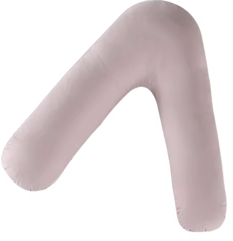 Light pink Body Shaped Pregnancy Pillow designed for comfortable support during pregnancy